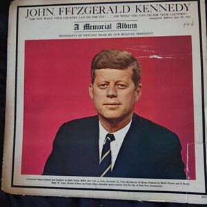 Collector's item John Fitzgerald Kennedy memorial album highlights of speeches m